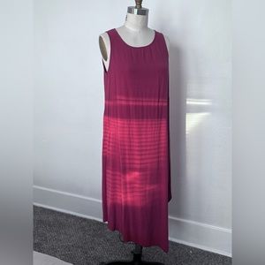 Eileen Fisher Bias Assymetrical Hem Matte Silk Dress - Pink/Medium